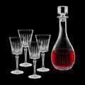 30 Oz. Crystalline Bacchus Wine Decanter w/ 4 Wine Glasses